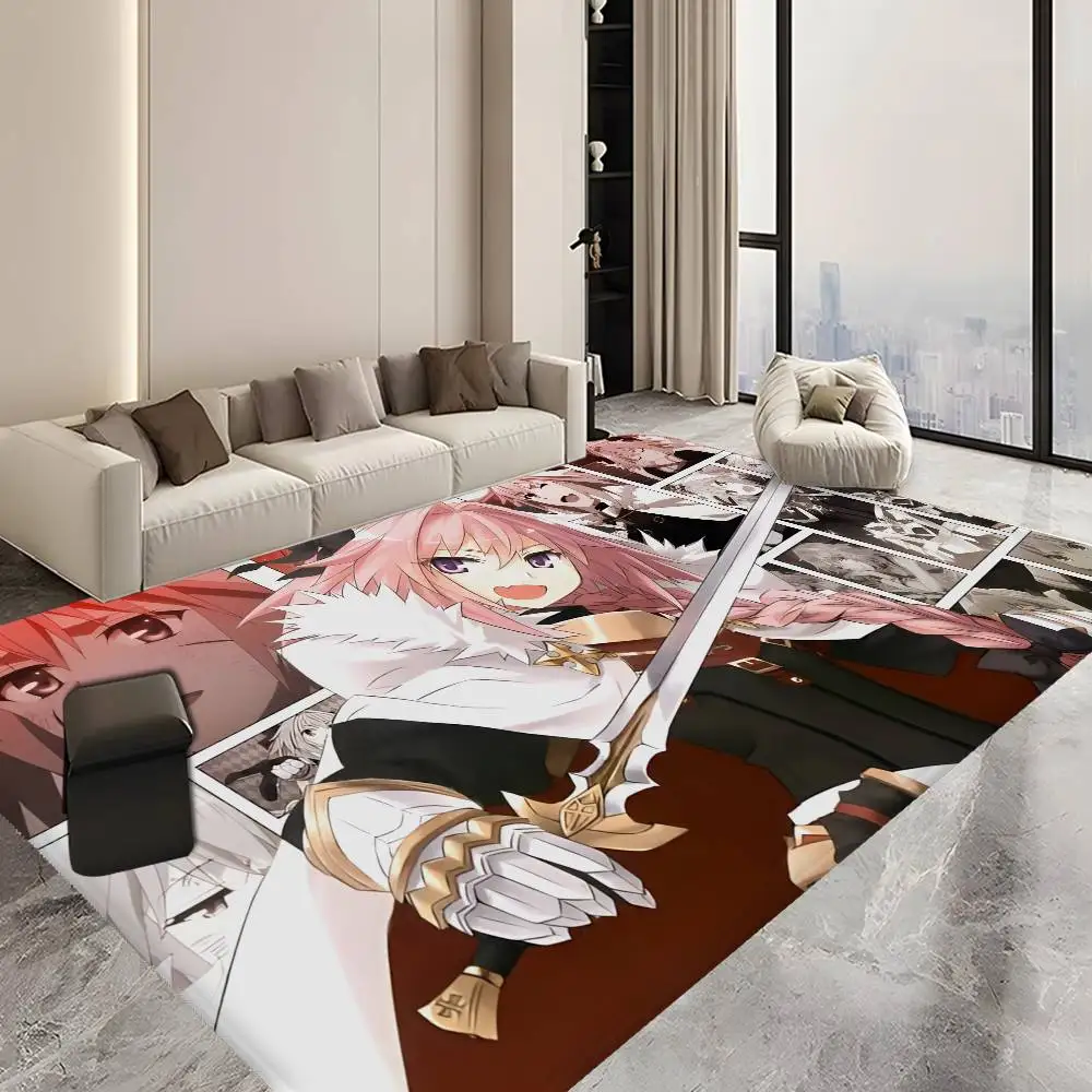 AstolfoS Anime Girl Anime Bathroom Mat Kids Room Bedroom Decoration Balcony Anti-Slip Doormat Living Room Bedside Area Rugs