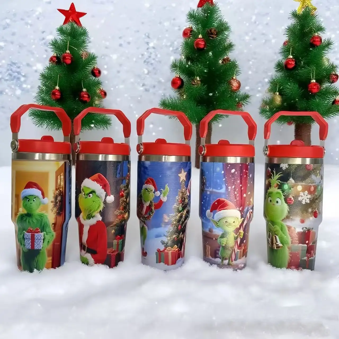 

Christmas Holiday Gift Stainless Steel Insulated Bottle 40oZ Hot And Cold Beverage Insulated Water Bottle Car Cup