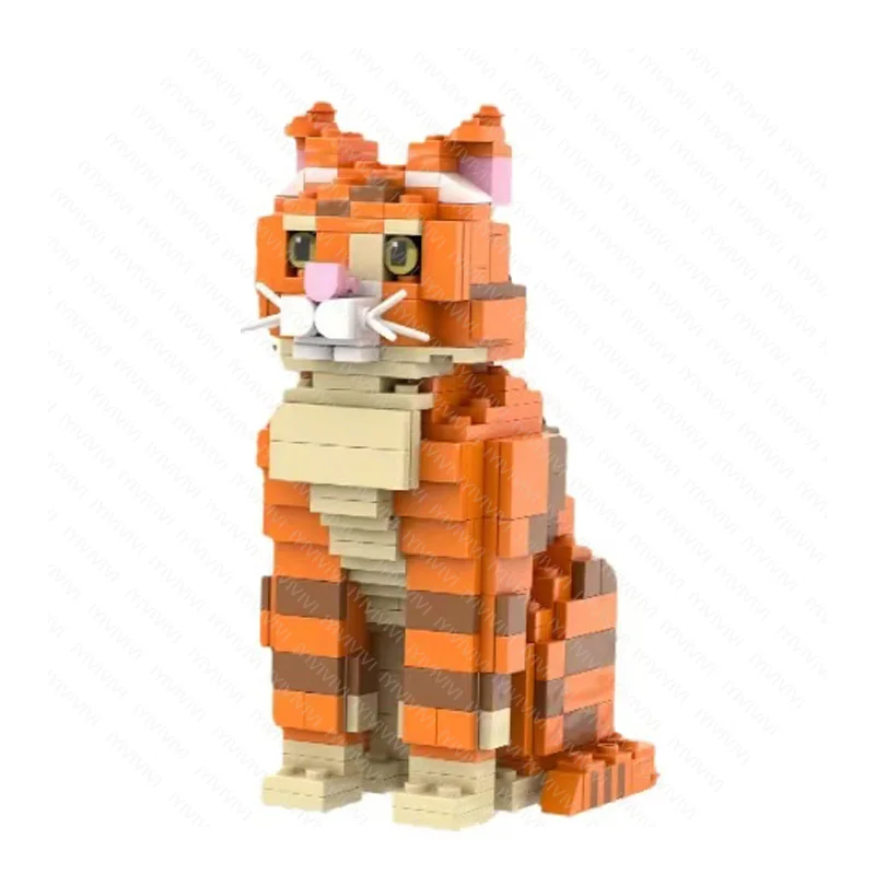Building Blocks Cat Lovers Unique Decorations for Home Garden Stone Color as Picture Show