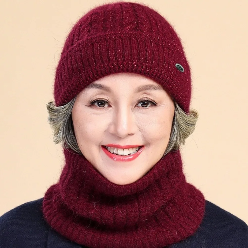 Outdoor Winter Warm Knitted Beanies Windproof Ear Protection Hat Neck Warmer Set Thick Warm Gift Knit Fleece Ski Cap Unisex