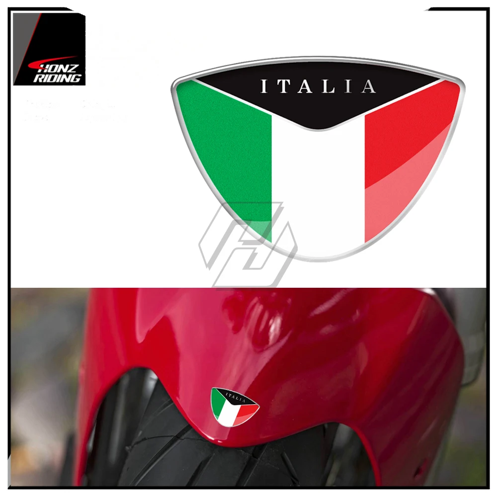 Dla Ducati Monster Aprilia Vespa Sprint GTS GTV LX itp. 3D naklejka na flaga włoch zbiornik do motocykla