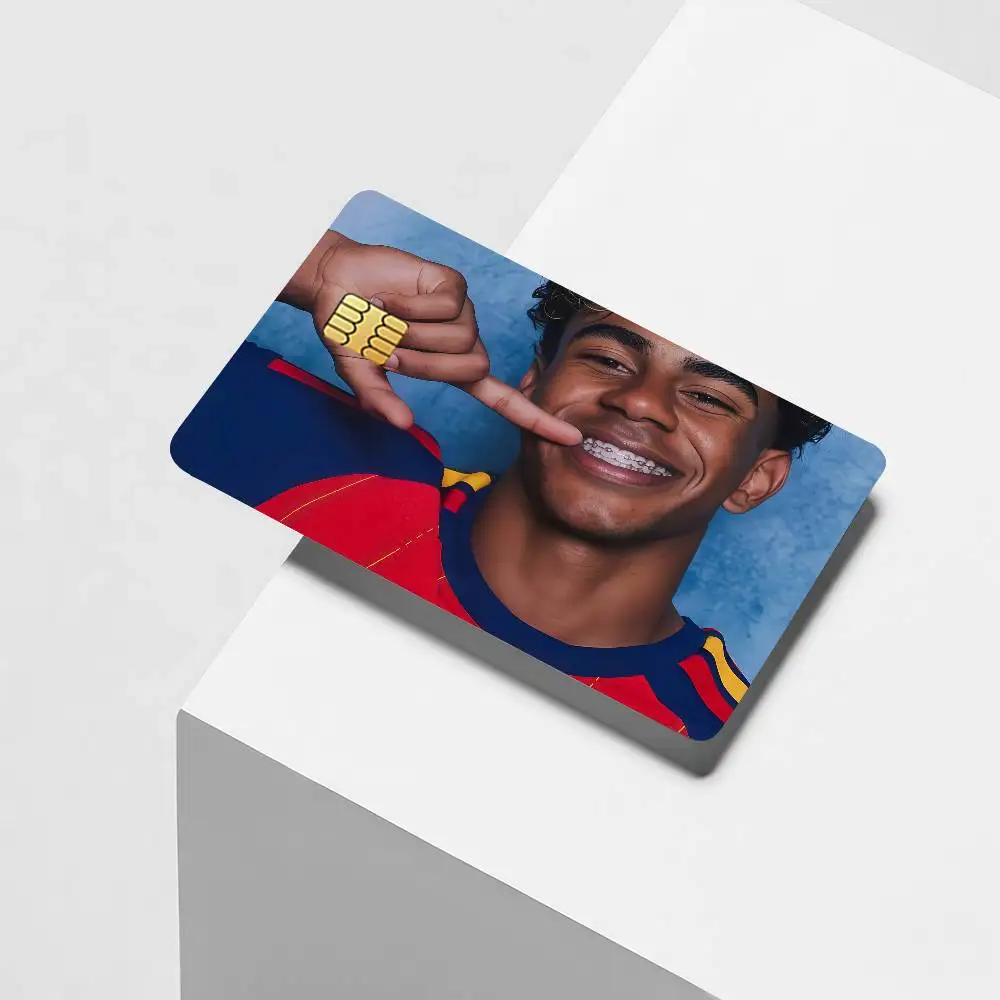Football player L-Lamine Y-Yamal Credit Card Decorative Card Stickers Suitable For Bank Cards Metro Transit Anti-scratch Gift