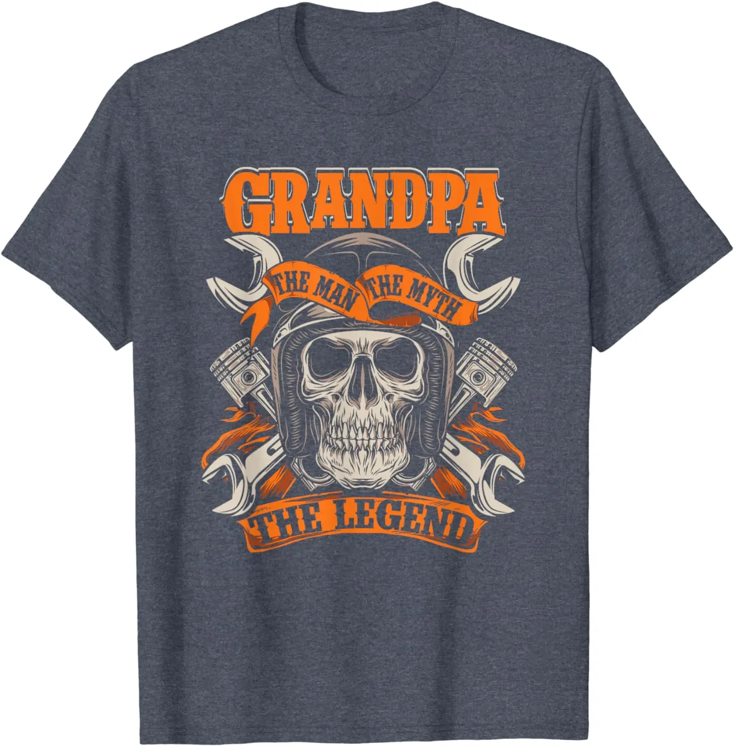 Biker Grandpa The Man The Myth The Legend Motorcycle T-Shirt