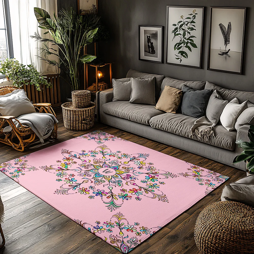 

Милый розовый цветочный коврик для двери, моющийся в помещении и на открытом воздухе, нескользящий коврик для приветствия, домашний декор, напольный коврик, кухонный коврик для гостиной