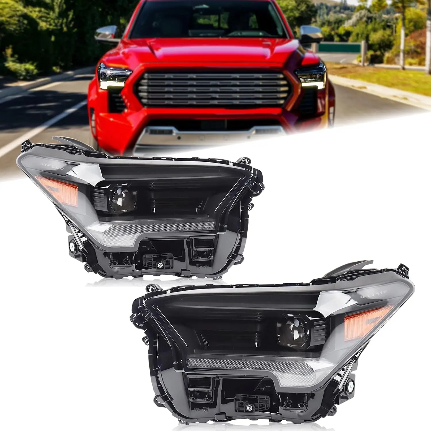 

Галогенные обновленные полностью светодиодные фары в сборе, совместимые с Toyota Tacoma 2024-2025 81150-AK020 81110-AK020