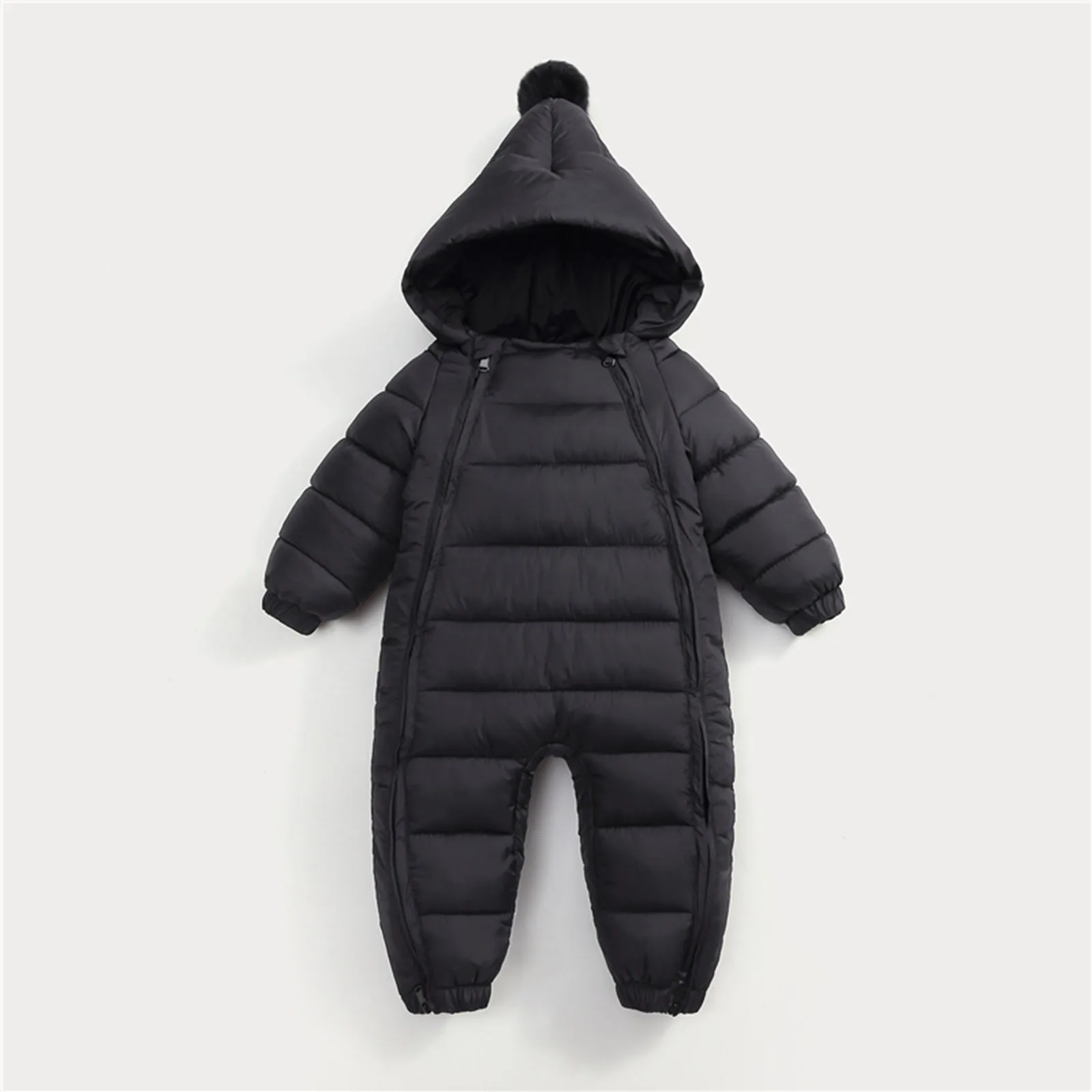 

Hooded Jacket Toddler Boys Girls Long Sleeve Solid Color Winter Coat Jacket Thicken Windproof Warm Jumpsuit 5t Dress Coat Boys