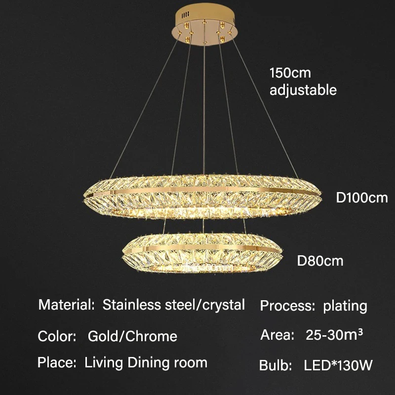 Imagem -06 - Modern Luxury Crystal Pendant Lamp Super Brilhante Iluminação Interior Lustre de Teto Linda Casa Decorativa Pendurado Luz