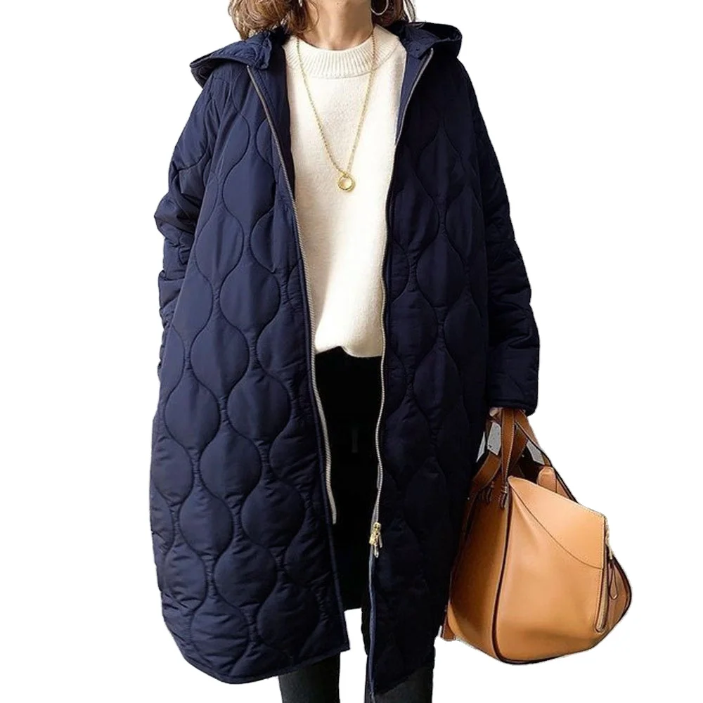 

Cotton Padded Jacket Warm Winter Women Outerwear Fashion Casual Female Coats Zipper Long Sleeve Overcoats Clothing Manufacturer