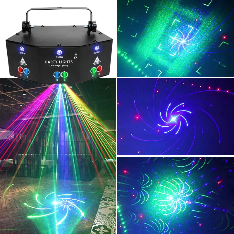 New Pattern 9Eyes Projector Lights New Year Family Gathering Light A Living Room Party Accessories DJ Jumping Di Karaoke Bedroom