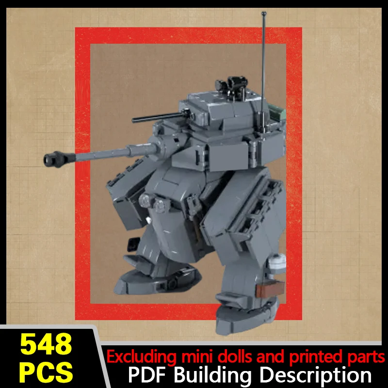 Heavy Walking Mech Model MOC Building Bricks War Equipment Modular Technology Gifts Holiday Assemble Children Toys Suit
