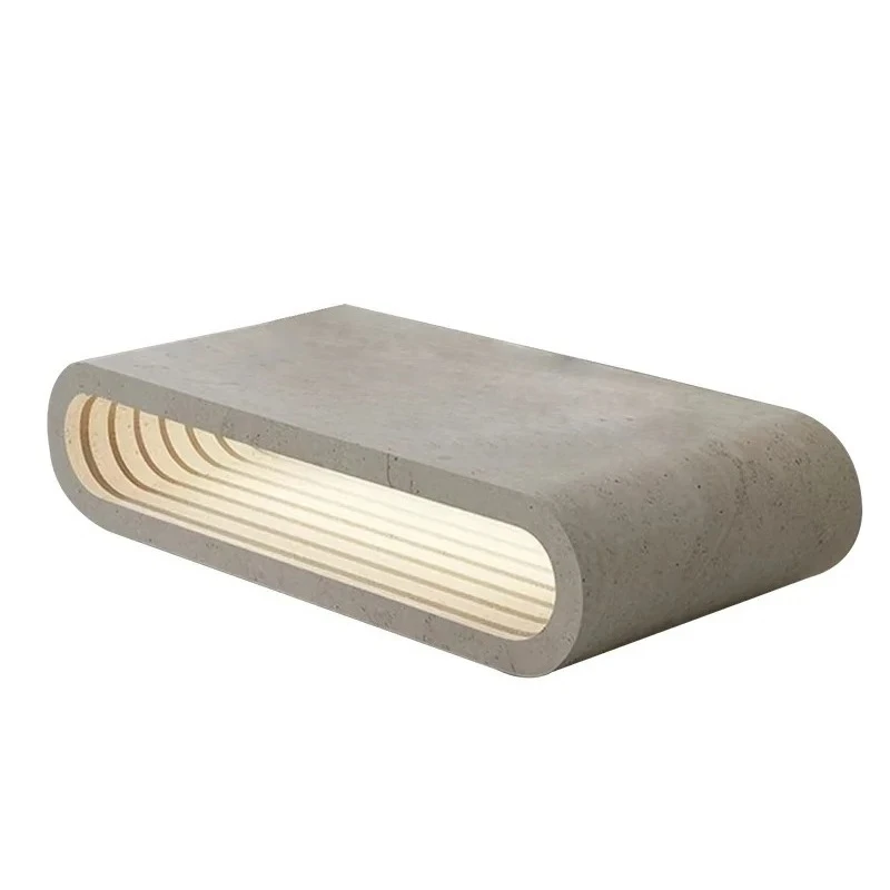 

Natural travertine coffee table designer creative special-shaped coffee table oval coffee table53
