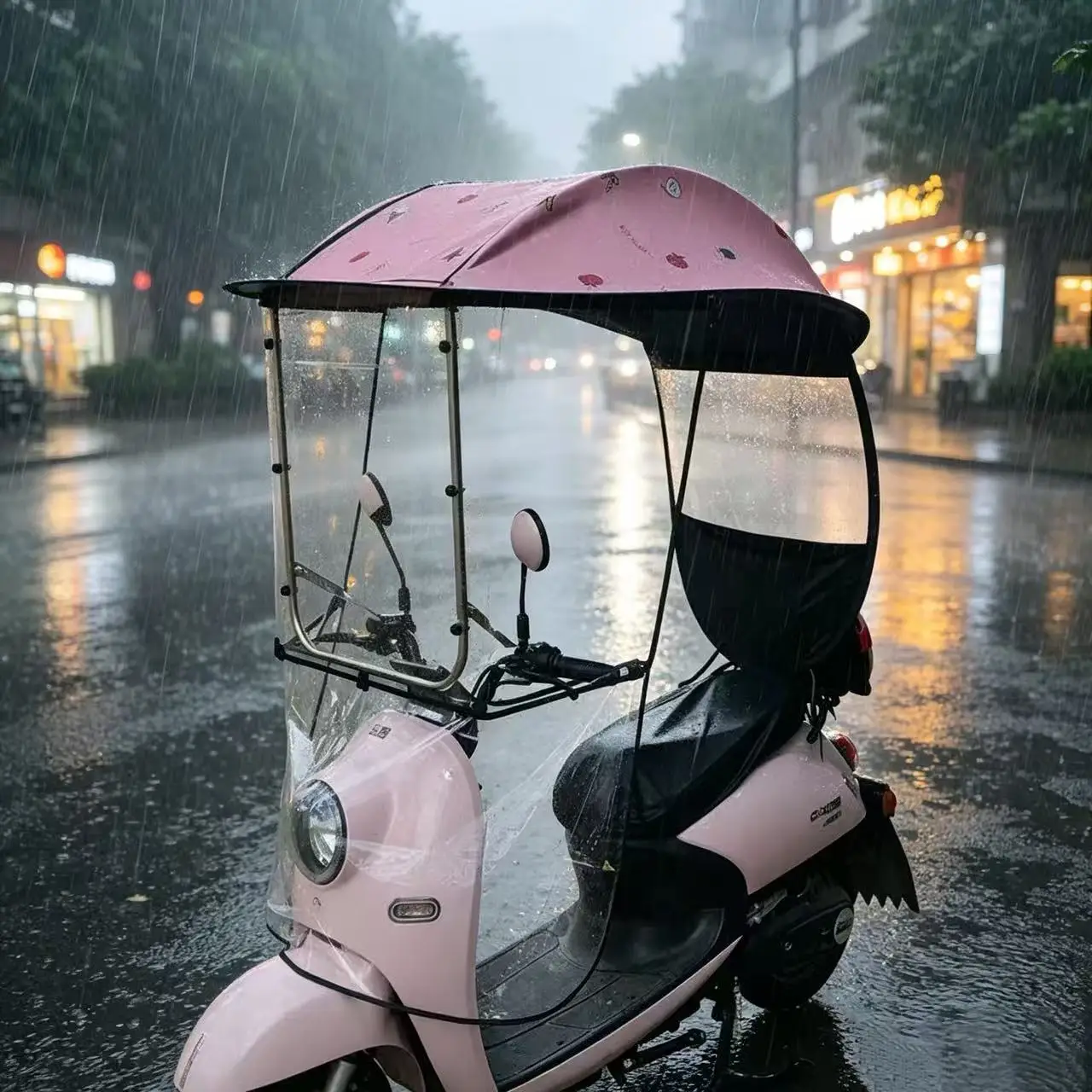 Factory Wholesale Electric Car Canopy Semi-Enclosed Tram Sunshade Battery Car Motorcycle Widened Side Shelter