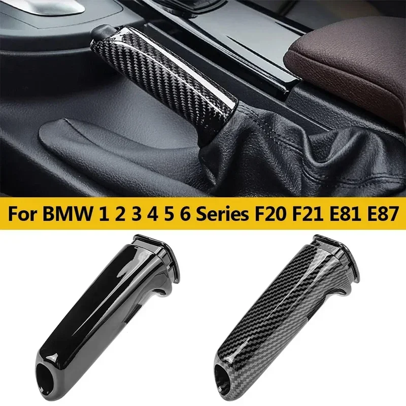 

Car Handbrake Brake Handle Cover for BMW 1 2 3 4 5 6 Series E46 E90 F10 F30 F20 E81 E87 Black Carbon Auto Interior Accessories