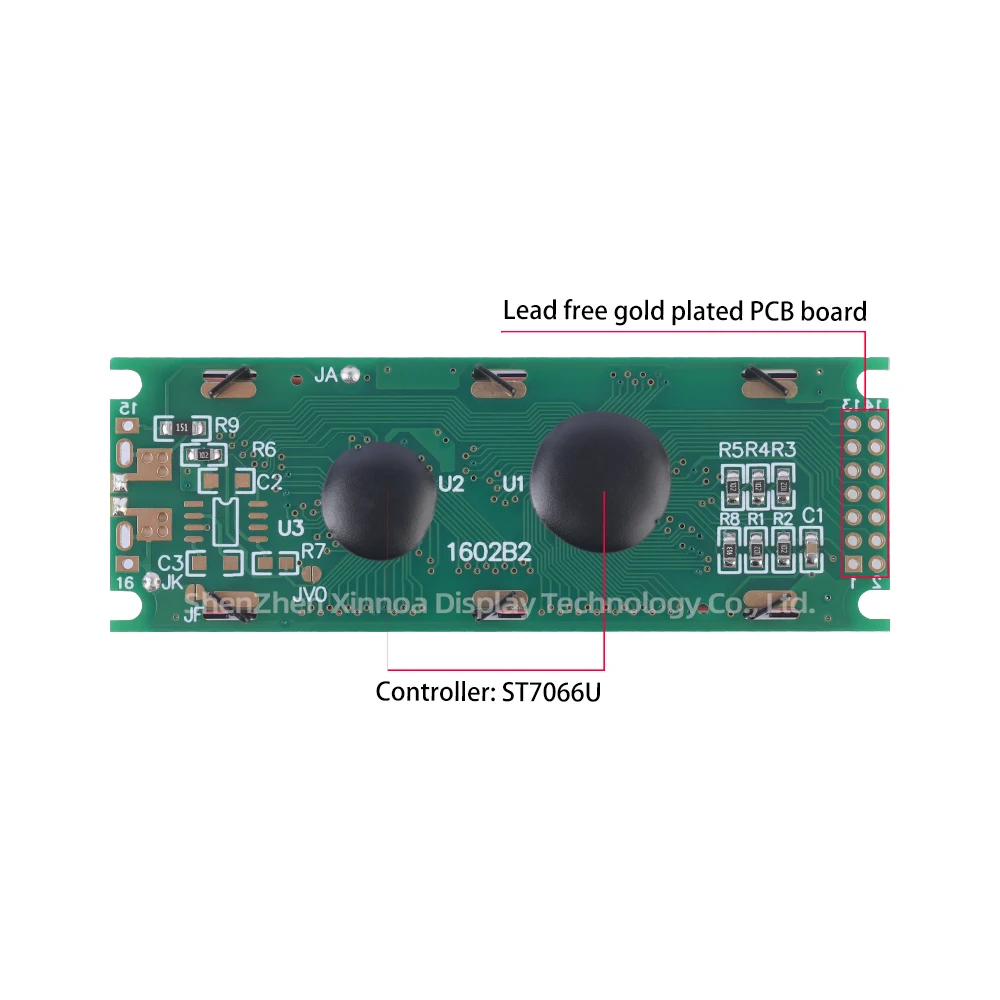 Original ST7066U Chip Multilingual Module 1602 LCD 162 16X2 1602 Yellow Green Film Russian High Frame 1602B2 Display Module