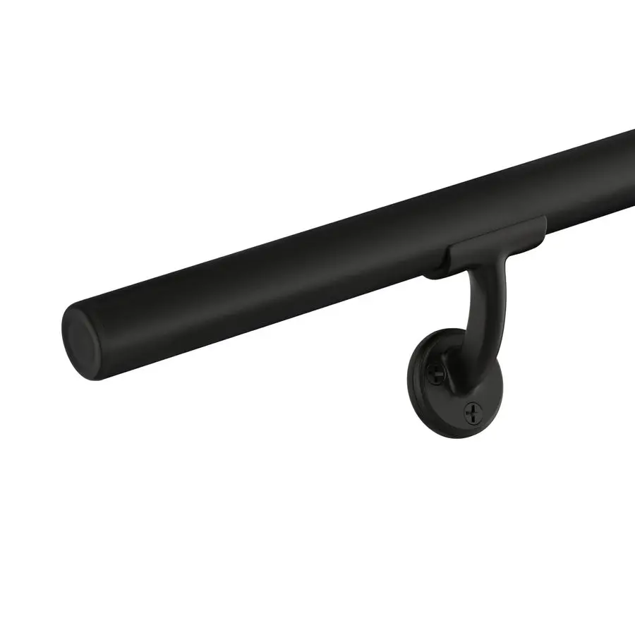 

Aluminum Handrail for Indoor or Outdoor Steps and Stairs Hand Rails for Elderly DIY Complete Stair Railing Kit AHR, Black Textur