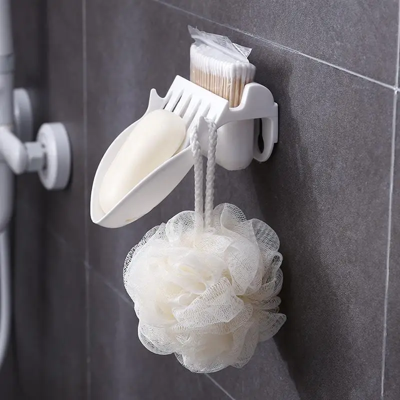 1Pc 2 Colors Creative Double Layer Soap Box Dish Bathroom Storage Plate Tray Holder Case Container