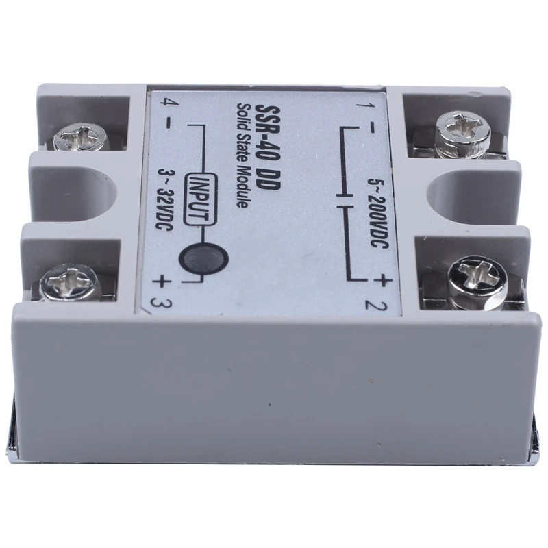 6X Single Phase Solid State Relay DC-DC SSR-40DD 40A DC3-32V DC5-60V White+Silver