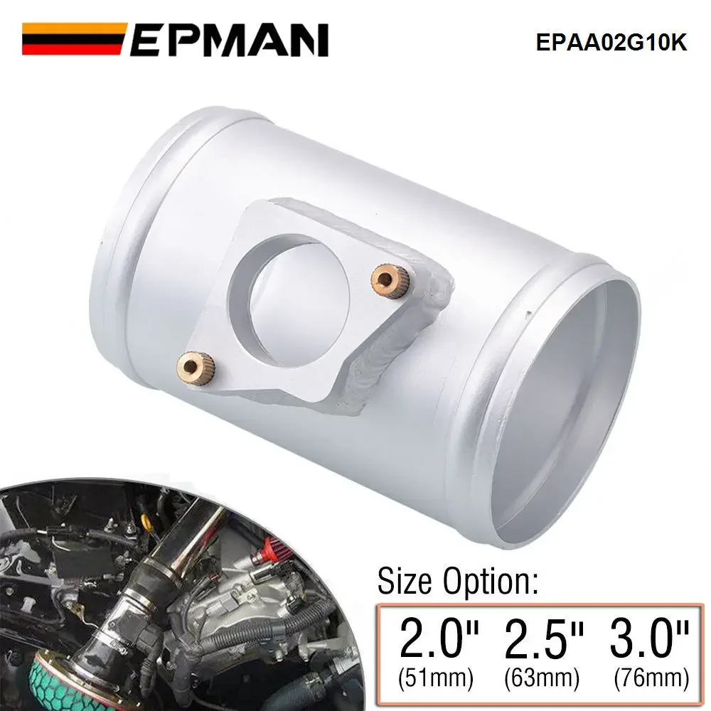 

EPMAN 2 "/2,5"/3 "Алюминиевый датчик расхода воздуха, адаптер для Toyota, Mazda, Subaru Air inесть, MAF адаптер, фланцевое основание EPAA02G10K
