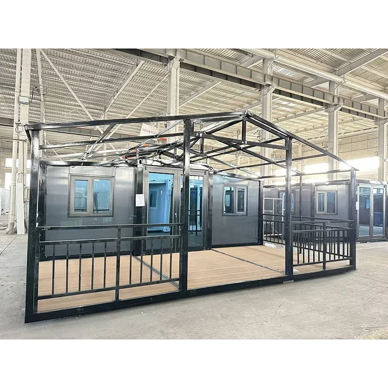 Steel Frame Hebei Manufactured Homes Australian Standard Prefab House Made 2 Bedrooms Expandable Container House Home