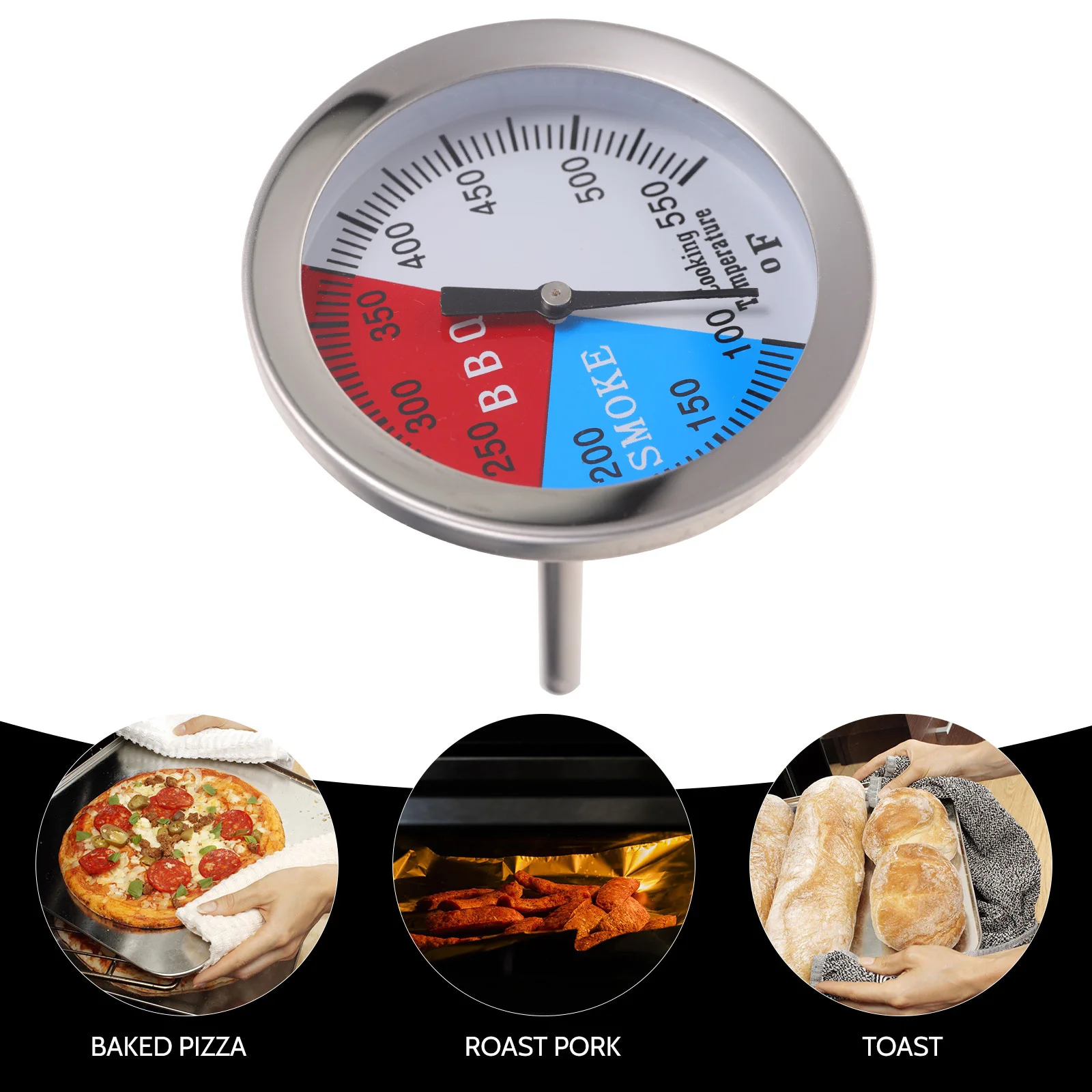 

Cooking Grills Oven Thermometer for Electric Meat Instant Read BBQ Temperature Gauge