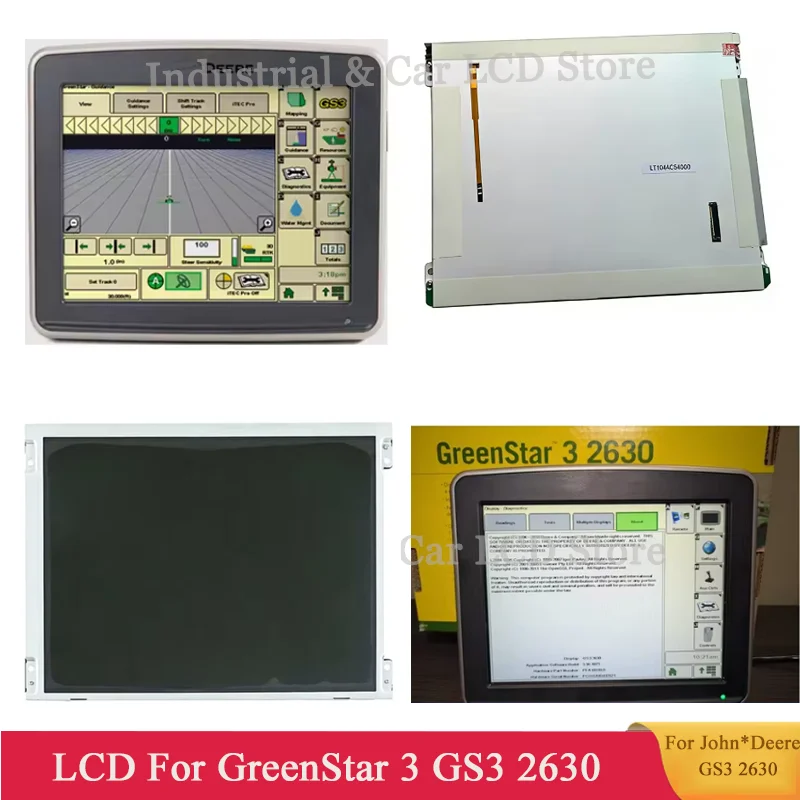 Compatible New 10.4 Inch LCD LT104AC54000 Touch Screen Panel PH41212236 Replacement For J ohn Deere GreenSrat 3 GS3 2630 LCD