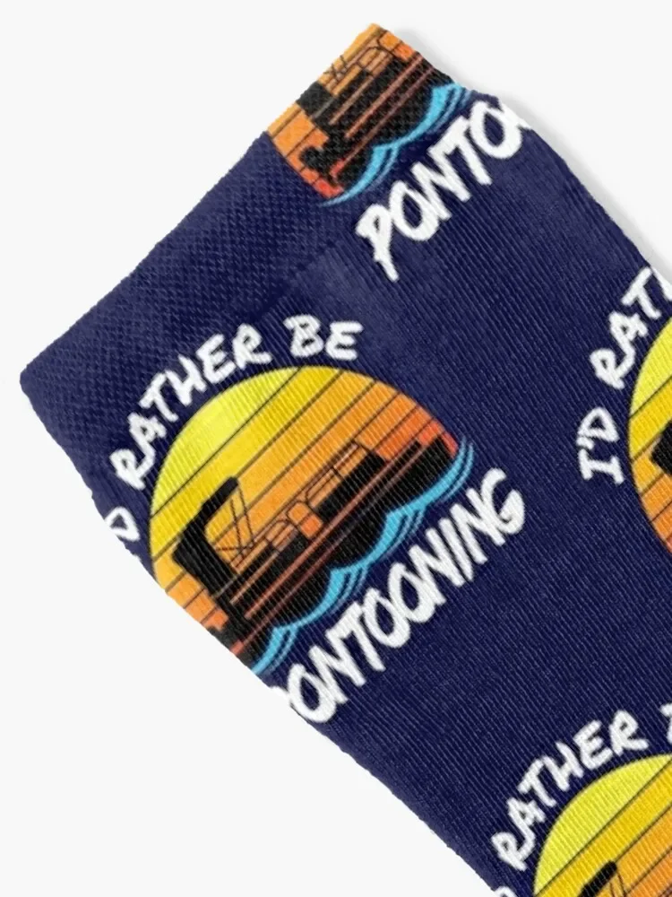 I'd Rather Be Pontooning Socks Heating sock Stockings kids custom Socks Man Women's