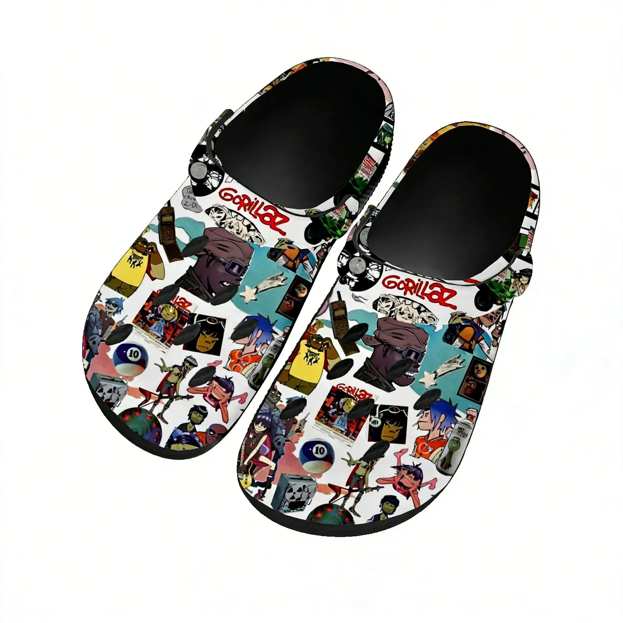 

Сандалии G-Gorillazs Home Custom для женщин и подростков, модные, для воды, с принтом рок-группы, дышащие, удобные, пляжные, с отверстиями, тапочки