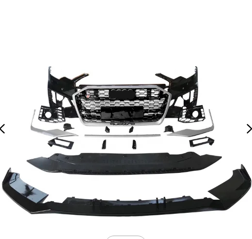 

New Style Auto Parts A4 Upgrade to RS4 B9 Front Bumper with Grille with Quattro for Audi RS4 2017-2019