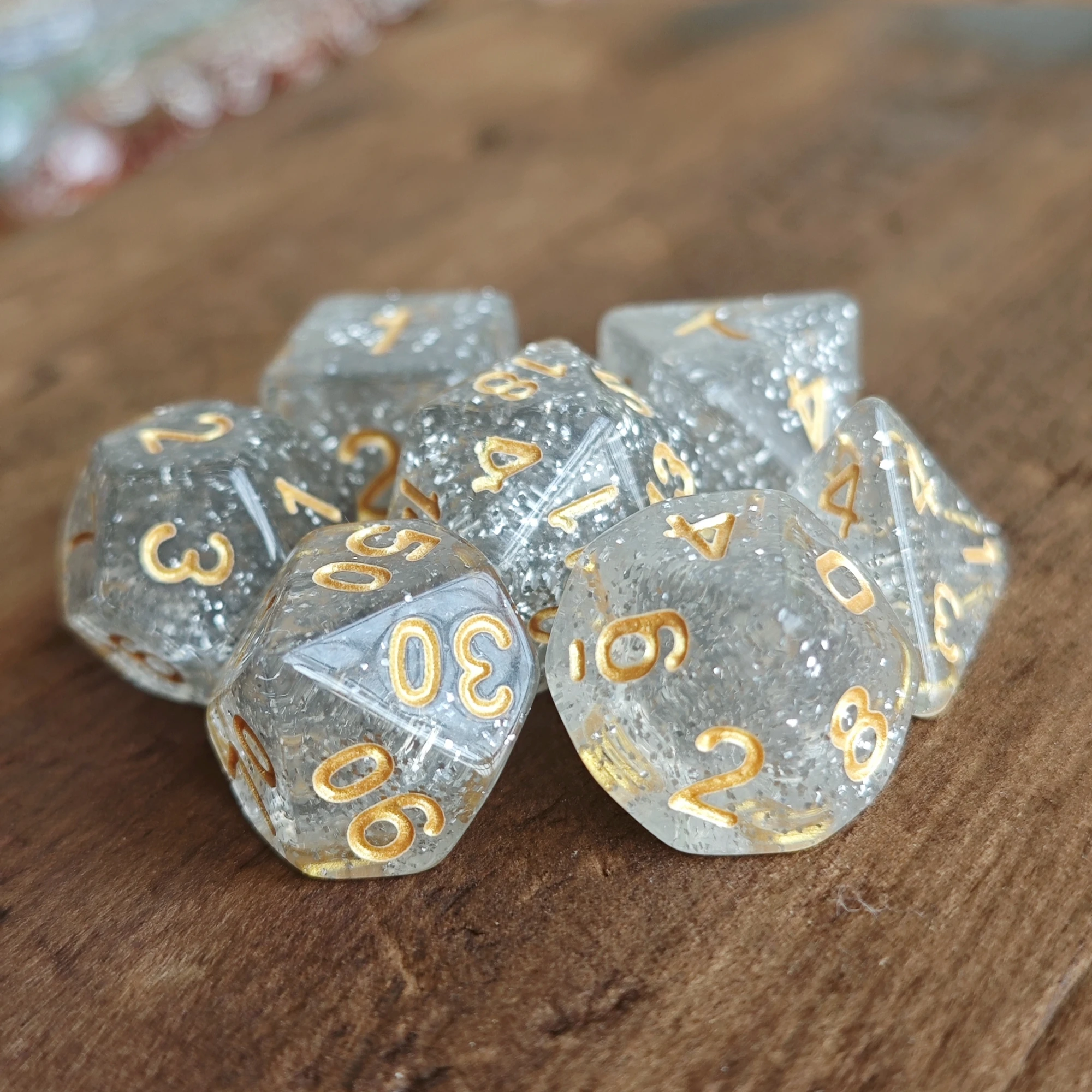 7 قطعة/المجموعة الماس الخام نمط مجموعة نرد D & D COC RPG الخيال جرعة زجاجة الزنزانات والتنينات لعبة سطح المكتب #4