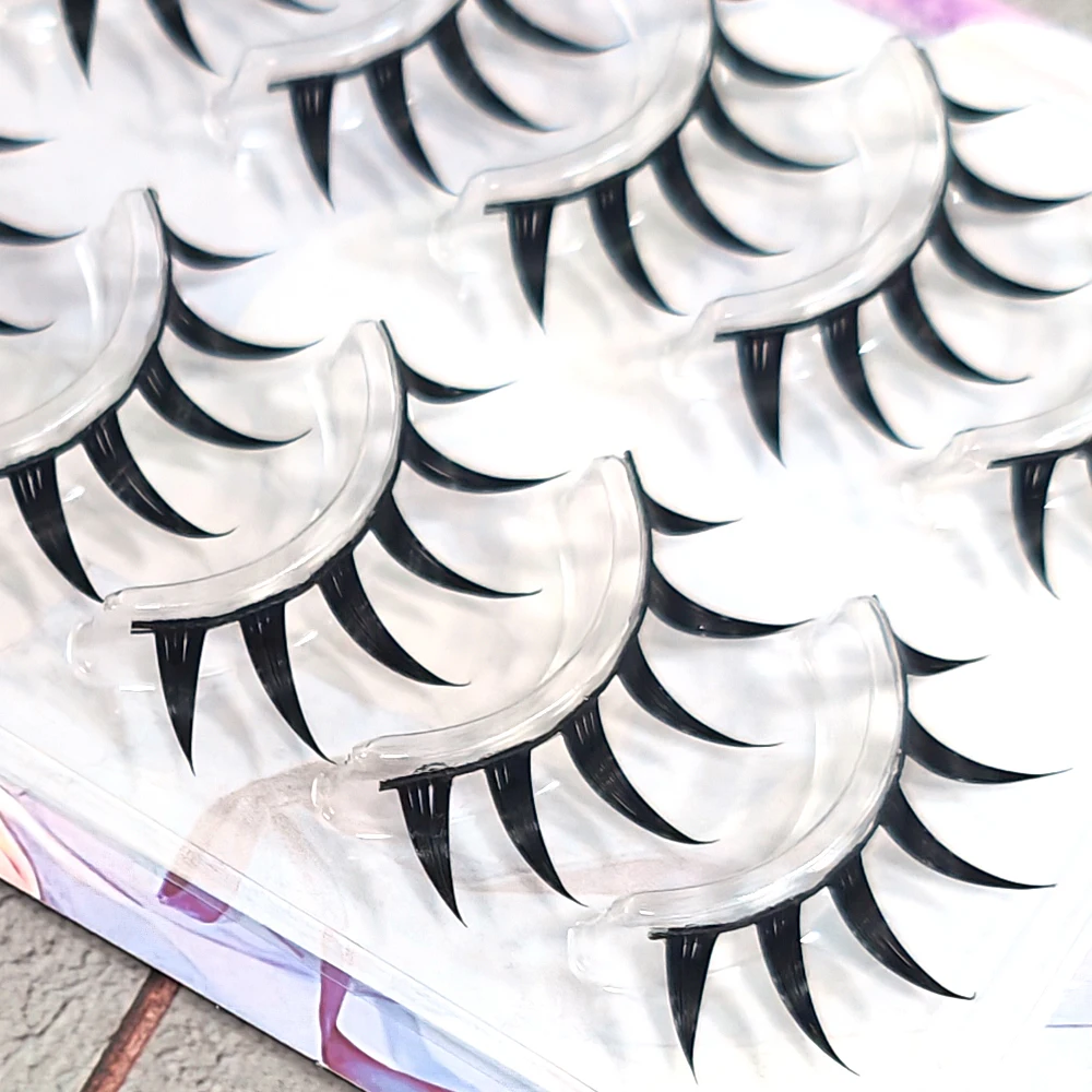 ICYCHEER 5 ペアナチュラルロングコスつけまつげ厚い - Eyelash Extension Wet Look のレビューと価格