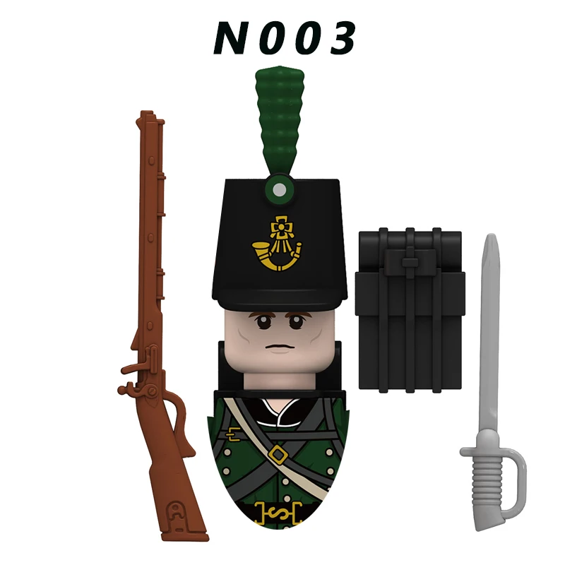 Napoleonic Wars Military Soldiers Building Blocks  WW2  Figures French British Fusilier Rifles Bagpiper Weapons Building Blacks