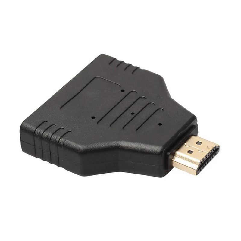 Adaptador divisor de interruptor 1x2 conversor de vídeo para hdtv 1080p 1 h/d/m/i-compatível macho entrada para 2 fêmea saída 1.4