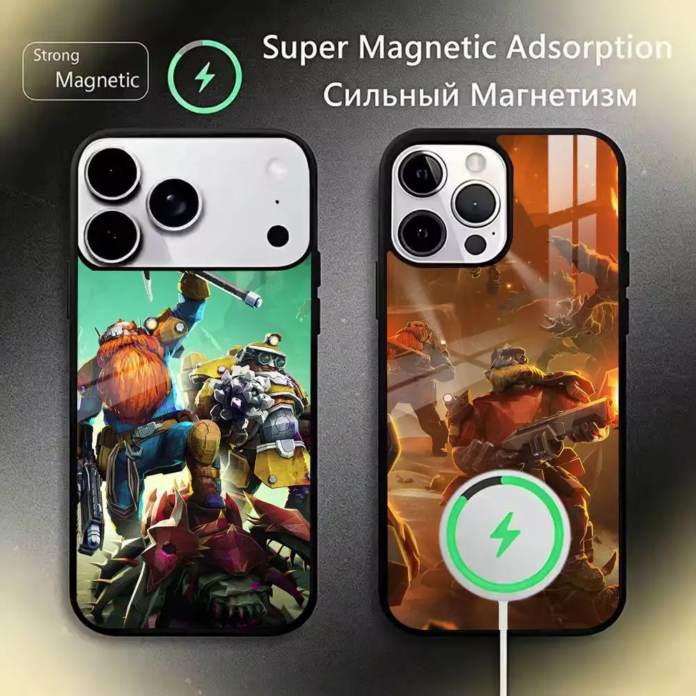 Cute-D-Deep Rock game Phone Case For iPhone 11,12,13,14,15,16,17Plus,Pro,Max for Wireless Charging