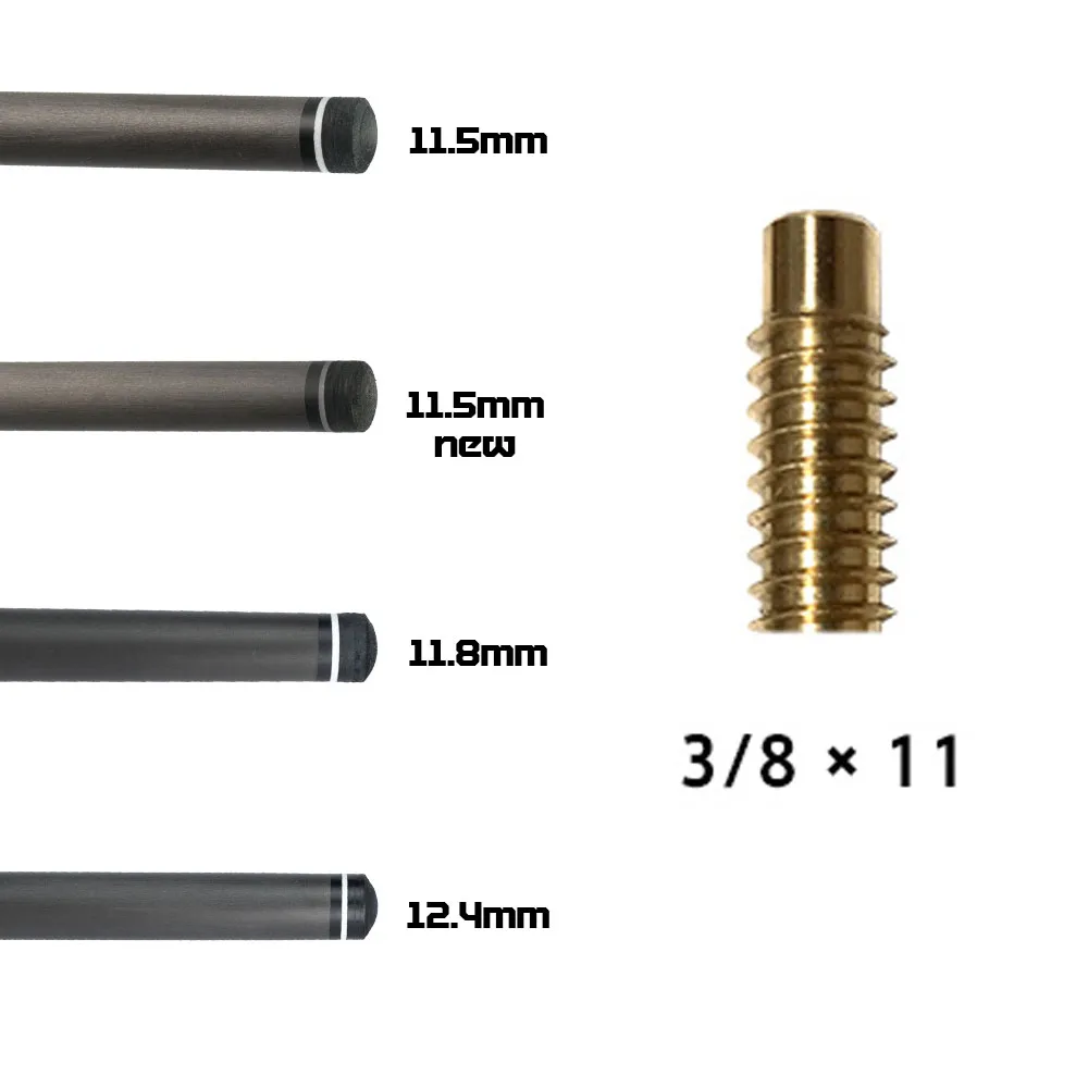 Carbon Fiber Full Billiard Cues Stick Accelerated Taper Speelkeu - afbeelding 1