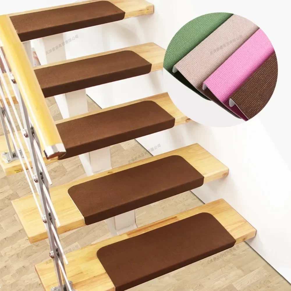 10Pcs 55x20cm Non-Slip Stair Pad Self-adhesive Wear-resistant Tread Mat Floor Protector Carpet Door Mat Step Staircase Area Rugs