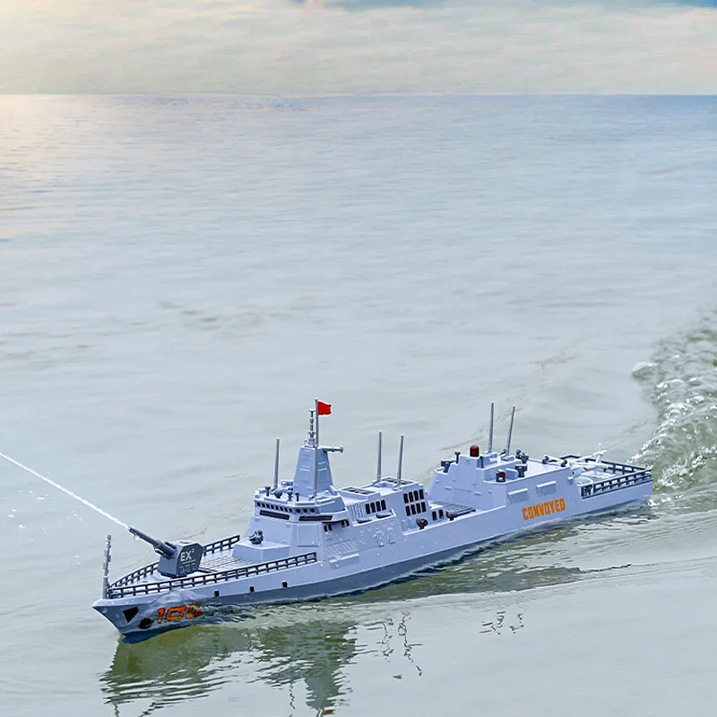 1/375 RC Destroyer Model Lhasa Ship Military Model Electric Remote Control Ship Model Toy Simulation Warship Navy Combat Ship