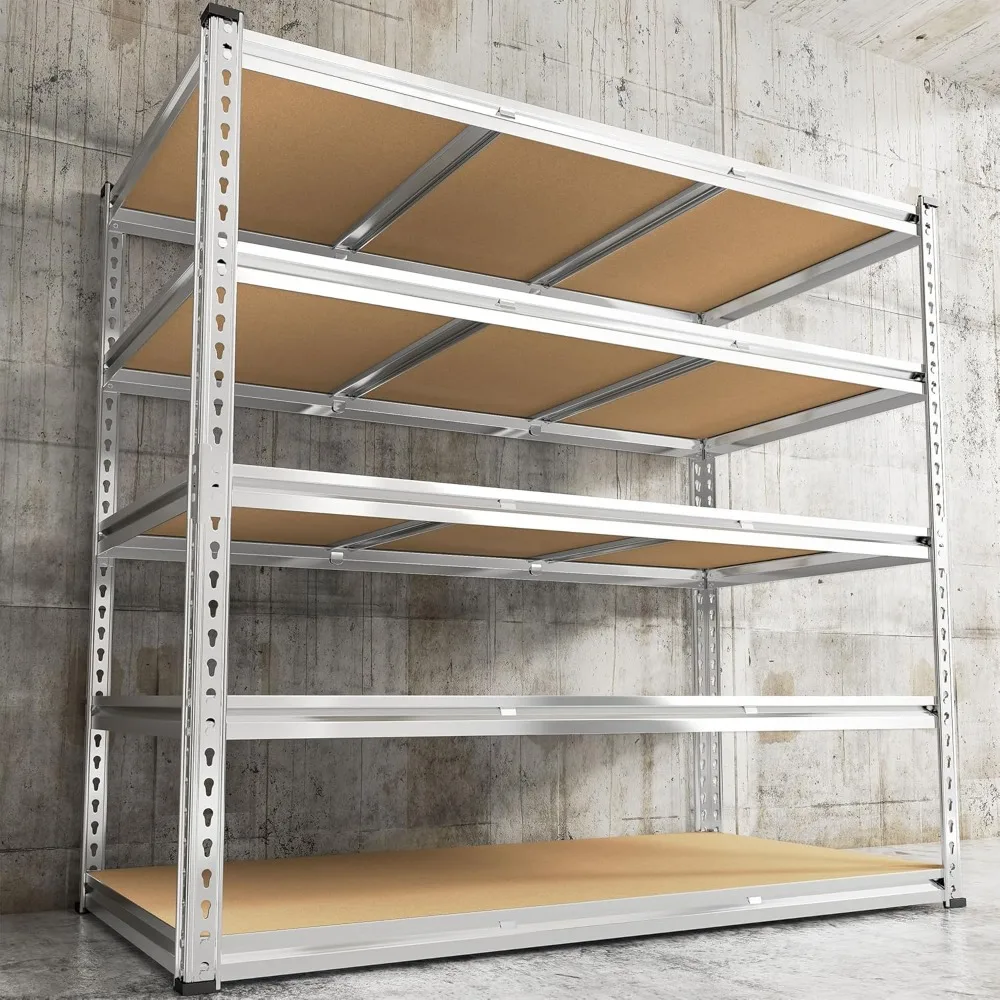 

Garage Shelving, 5 Tier Storage Shelves Load 3020LBS, Adjustable Garage Shelving Heavy Duty, Metal Shelves Unit Customized
