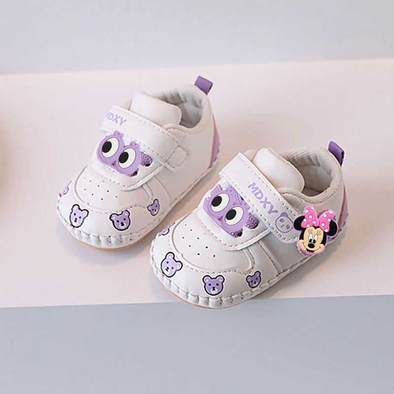 

Disney Mickey Mouse Summer Spring fall 0-1 and a Half Years Old boy girl Baby Toddler Shoes Cartoon Baby Casual Shoes Soft Sole
