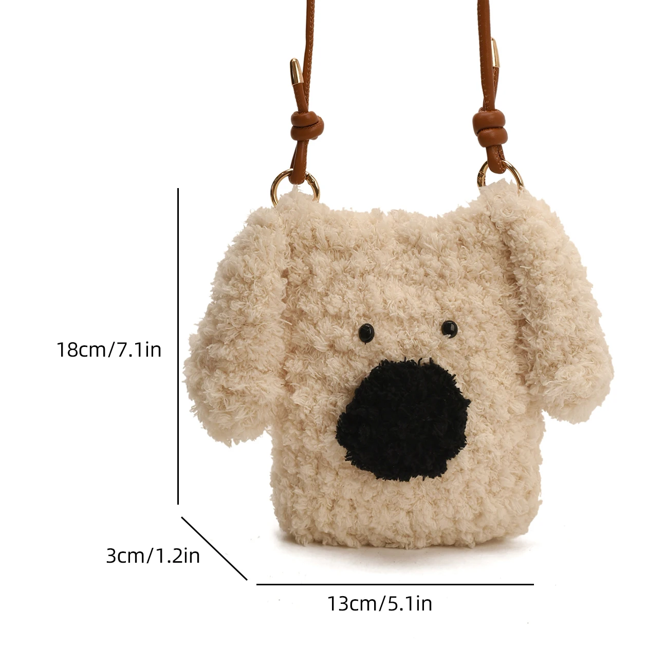 النمط الياباني Kawaii حقيبة المرأة لطيف الكلب الكرتون أفخم حقيبة كتف للنساء 2025 جديد Crossbody هاتف صغير حقيبة محفظة Bolsas #6