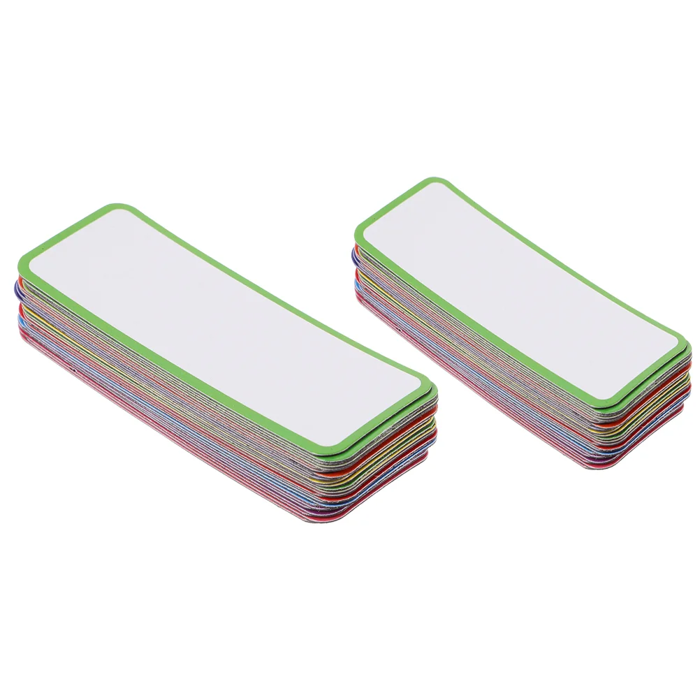 67 Pcs Refrigerator Magnetic Label Student Nail Stickers Pastel Magnets Strips for Whiteboard