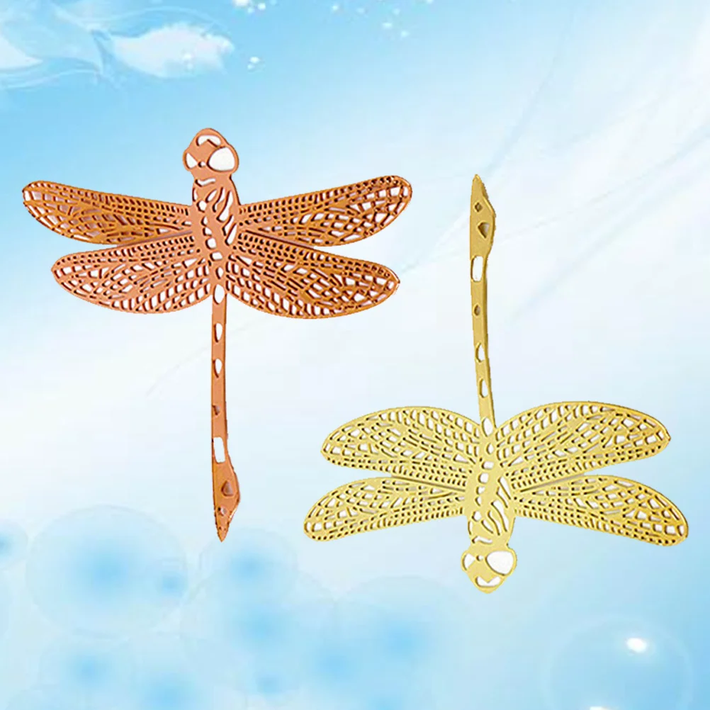 

2Pcs Dragonfly Shape Bookmark Stainless Steel Hollow Metal Clip Page Marker for Reading Scrapbook Notebook Calendar