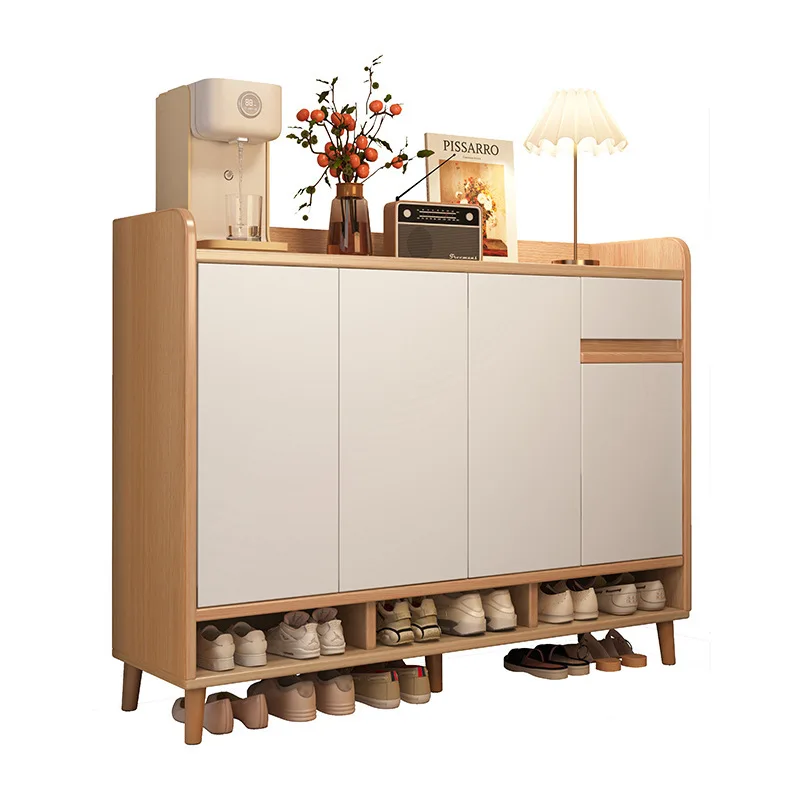 Zapatero de madera maciza, pasillo de entrada para el hogar, nuevo