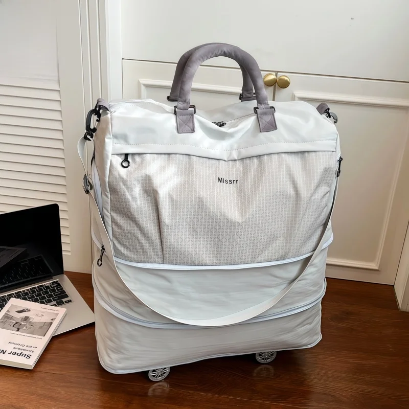 expandable-travel-bag-luggage-bag-large-capacity-for-business-trip-men's-style-no-fold-nylon-material-double-shoulder-strap