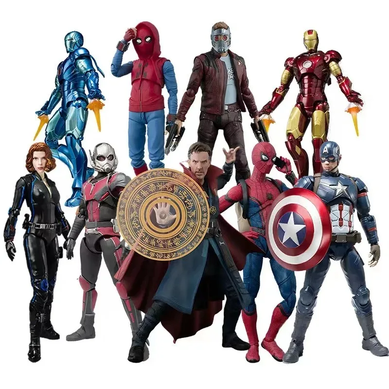 Marvel Avengers Hulk Iron Man Captain America Movable joint Action Figure Model Collection Cartoon Figurine Toys For Friend gift