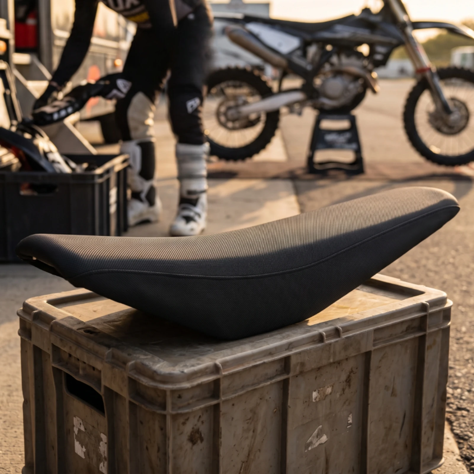 Off-Road Motorcycle Seat Grippy Motorcycle Seat Assembly Part Supportive Wear-Resistant for Riders, Garage Repairs