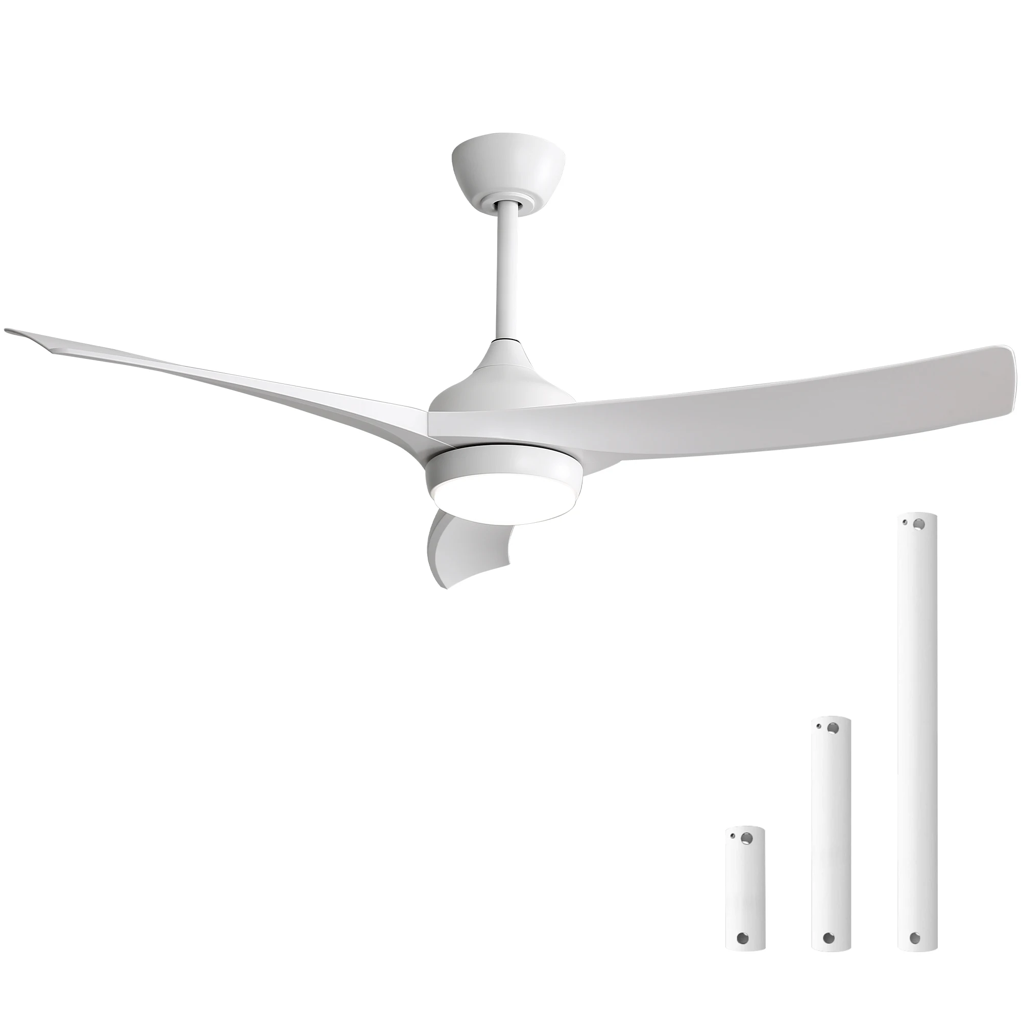 Sofucor52-inch Noise Free Ceiling Fan With LED Reversible DC Motor 6-speed High Wind Ceiling Fan Light