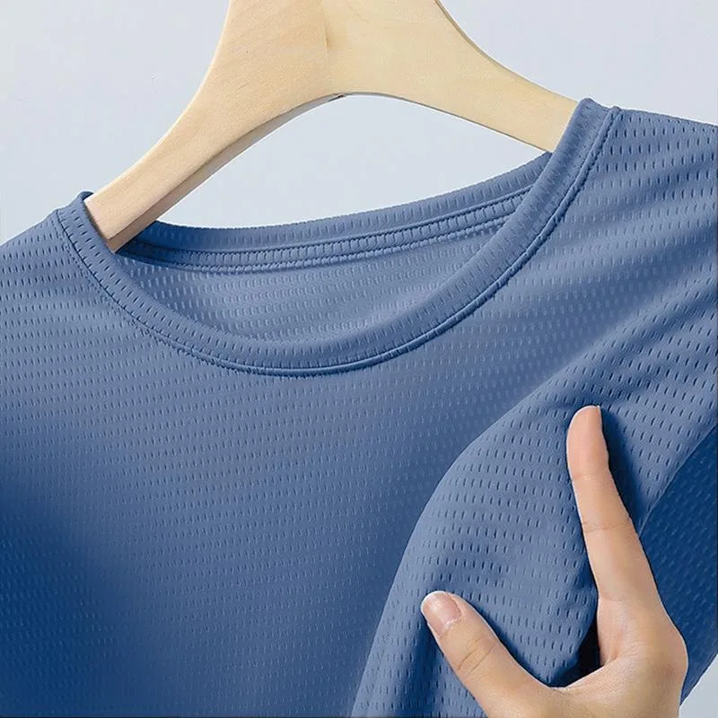 Plus Size Breathable Running T Shirt Big Size Moisture Wicking Material Daily Marathon Gym Workout Loose Sports Short Top