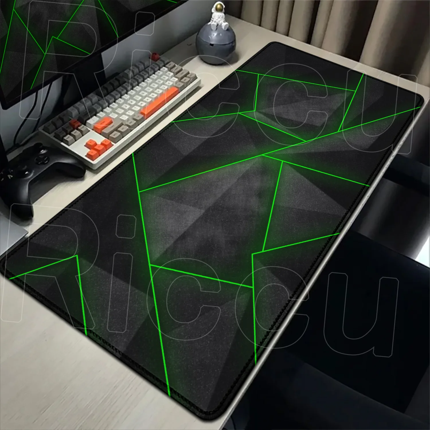 

Computer New Gray Mousepads Large Geometry Line Keyboard Pad Non-slip Mouse Pad XXL Gaming Soft Office Carpet Durable Table Mats
