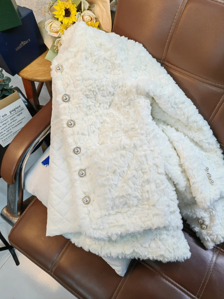 معطف رياح صغير جديد لخريف وشتاء 2023 معطف نسائي طويل من الجلد والفراء ملابس خارجية
