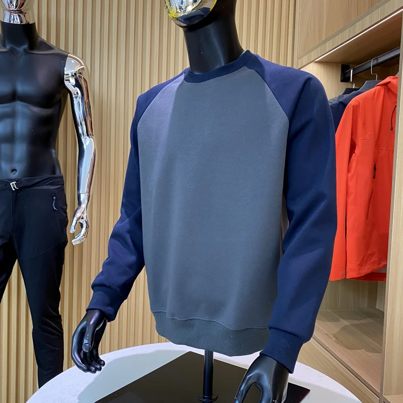 الرجعية الأمريكية Sle طويلة Sve البلوز عارضة فضفاض oulder الإدراج جولة Ne الرجال Faion ربيع الخريف نموذج جديد #3